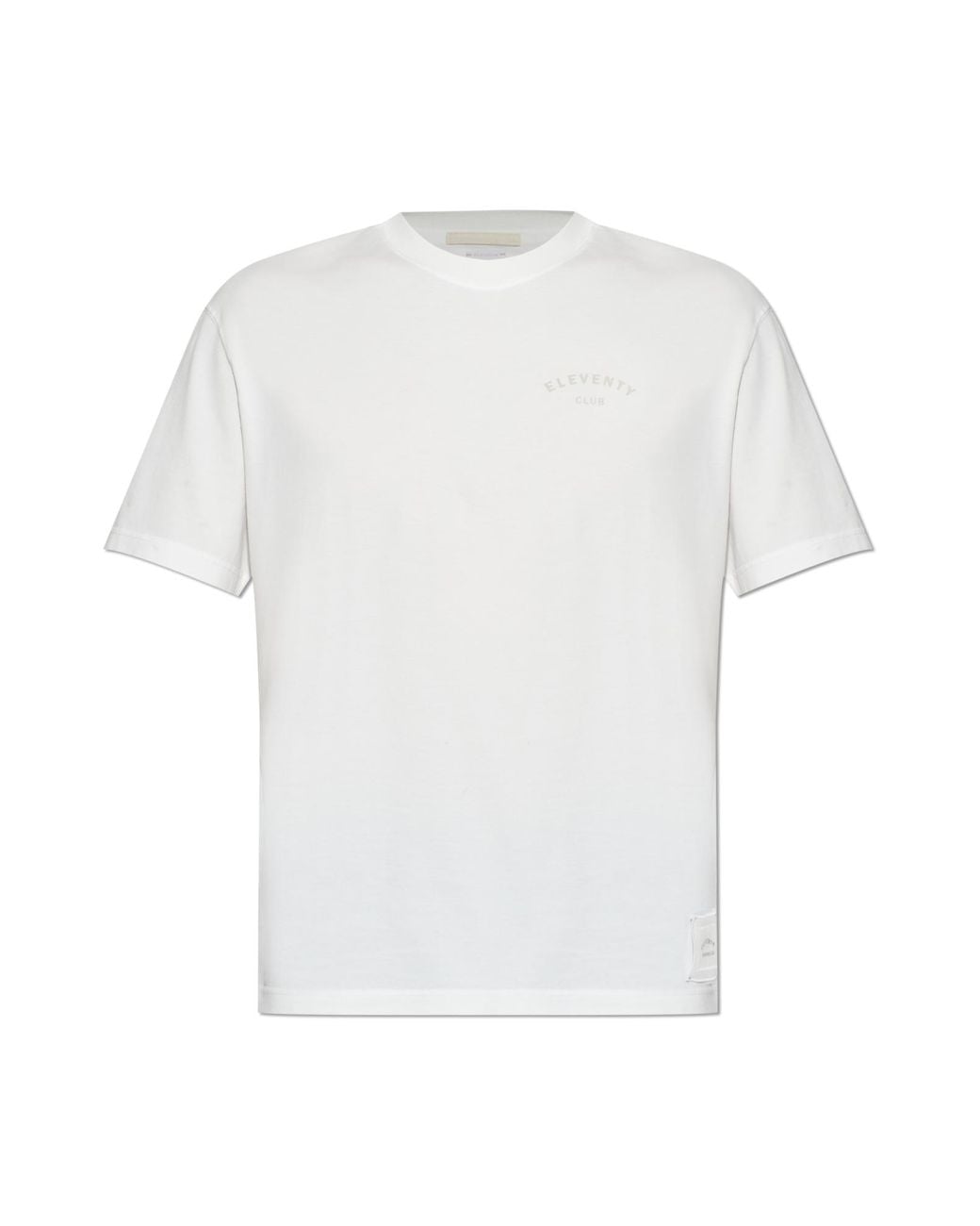 Eleventy White T-Shirt With Printed Logo for men