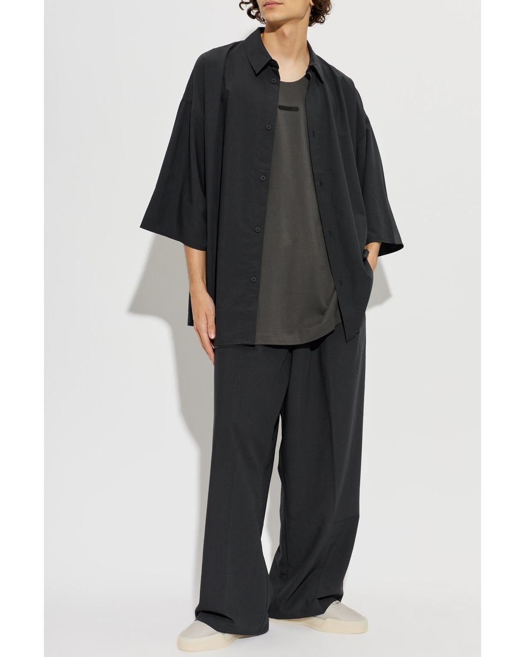 Fear Of God Black Cotton Sleeveless Top for men