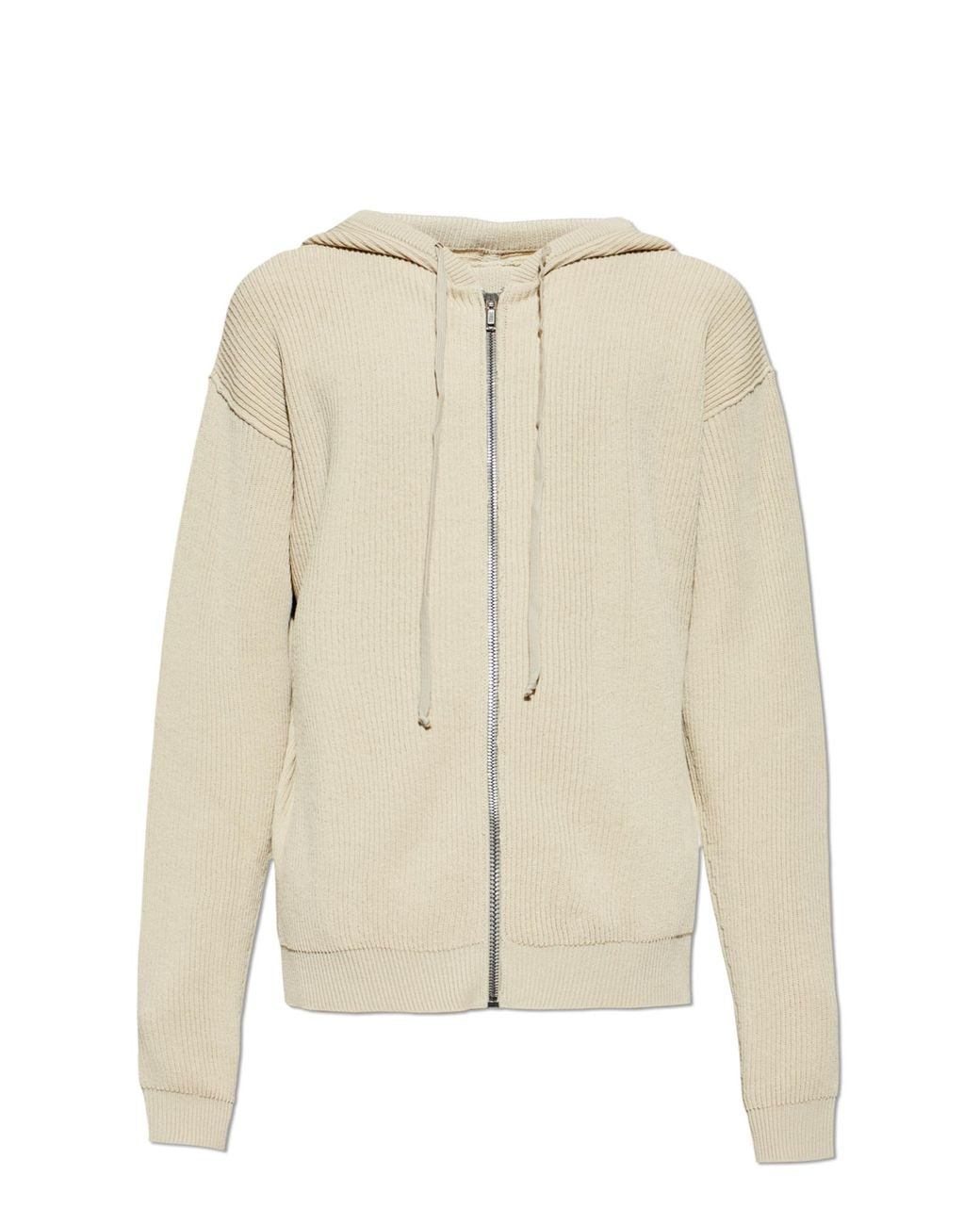 Rick Owens Natural Wool Hoodie for men