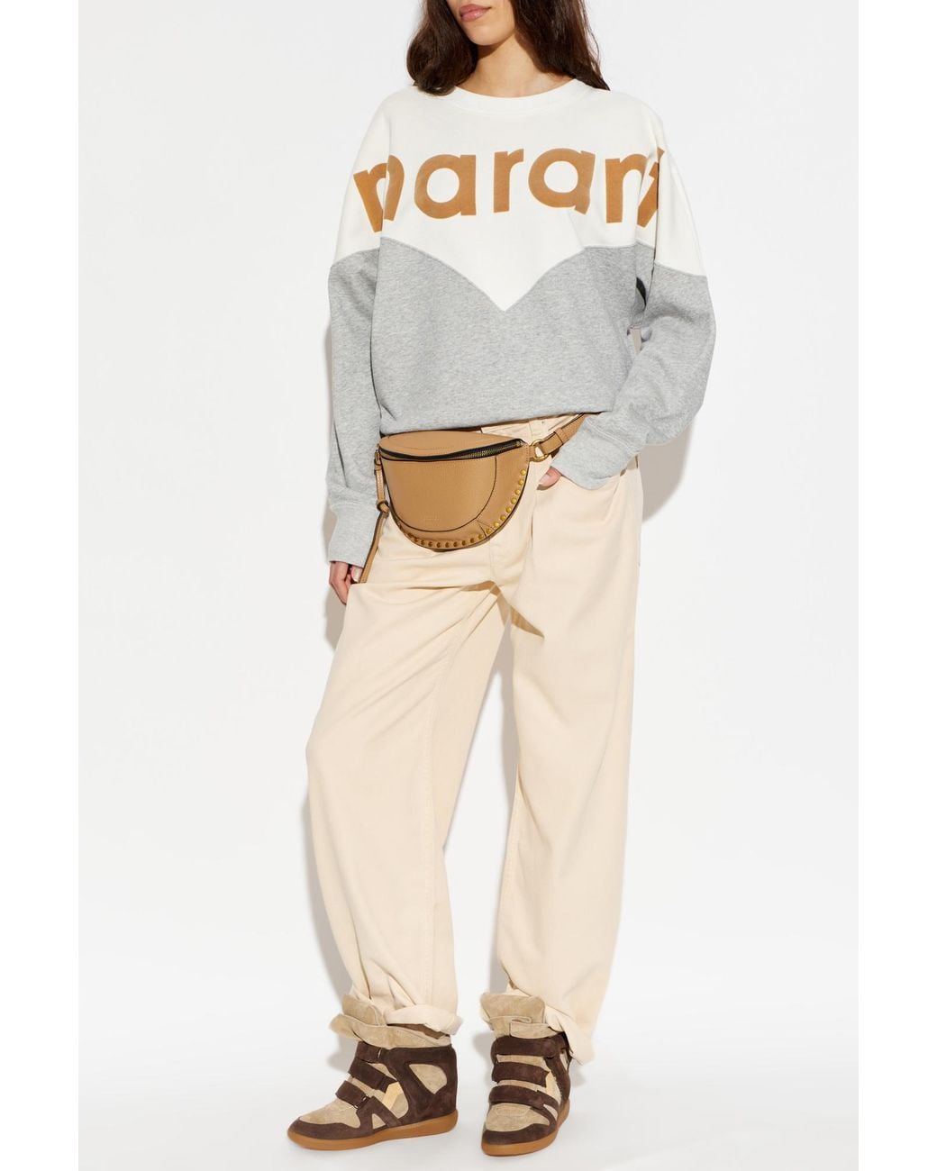 Isabel Marant Gray Sweatshirt "Houston"