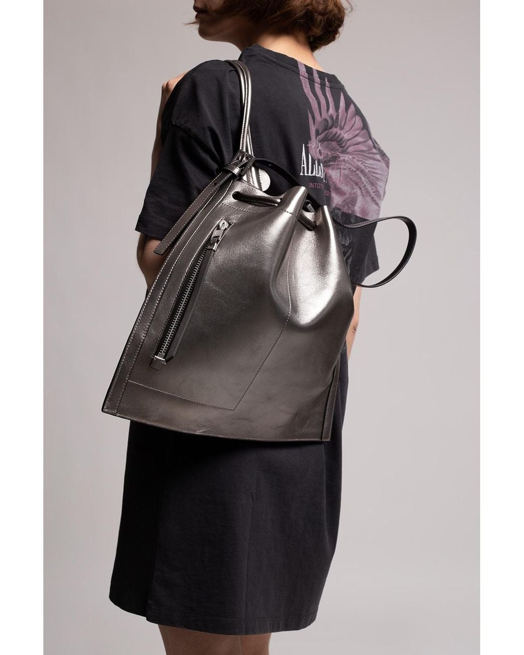 AllSaints 'Alpha' Backpack in Metallic | Lyst
