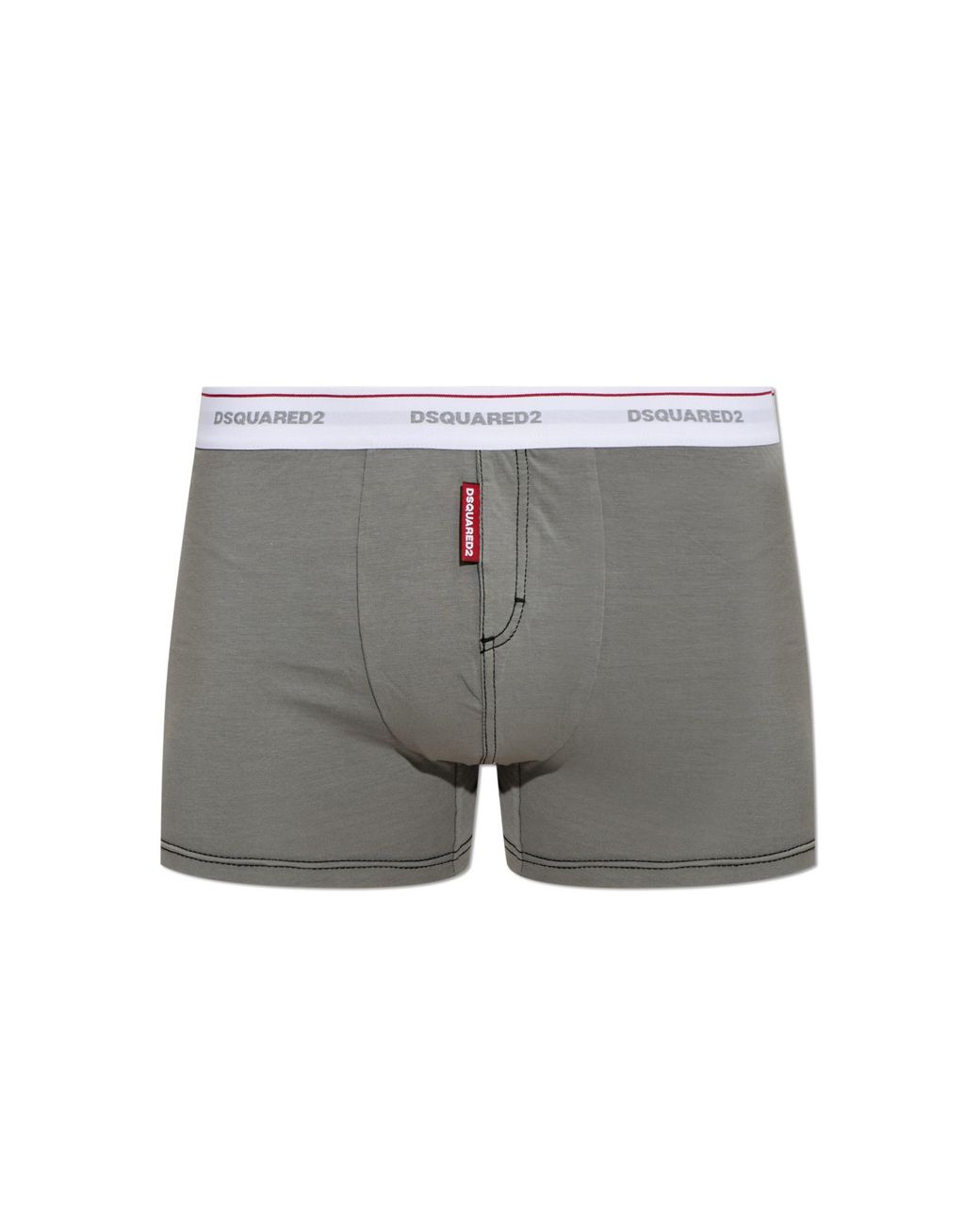 DSquared² Gray Cotton Boxers With Logo for men