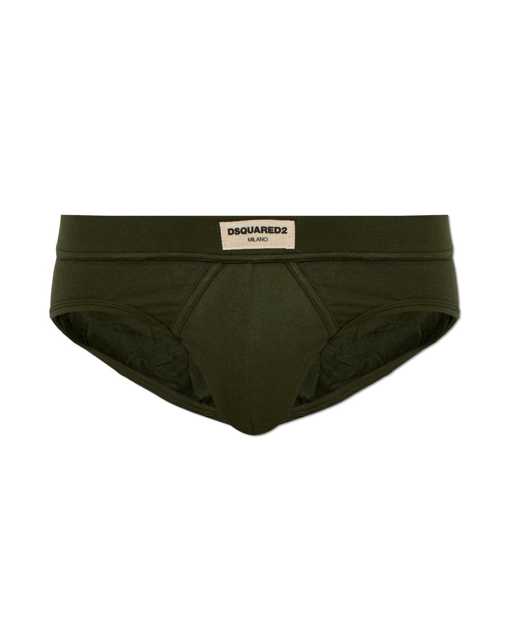 DSquared² Green Briefs With Logo for men