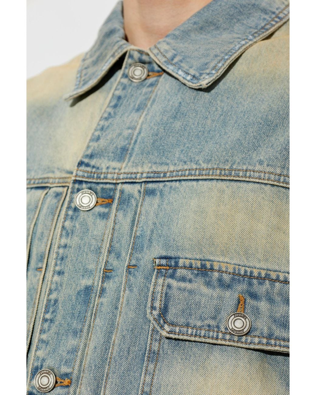 Juun.J Blue Jeans Jacket With 'Vintage' Effect for men