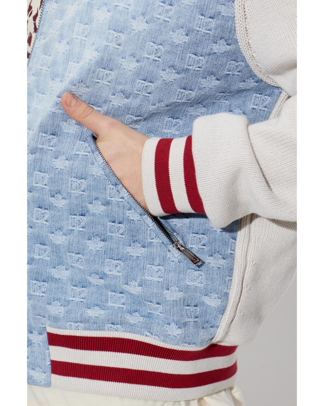 DSquared² Blue Denim Jacket With Monogram for men