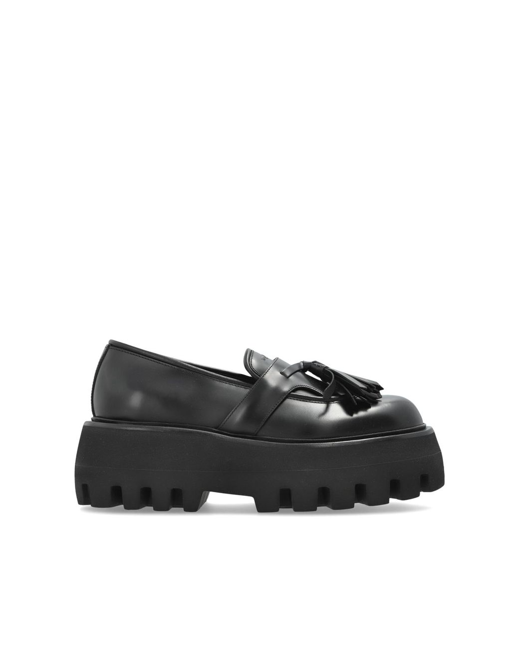 McQueen Black Loafers On A Platform