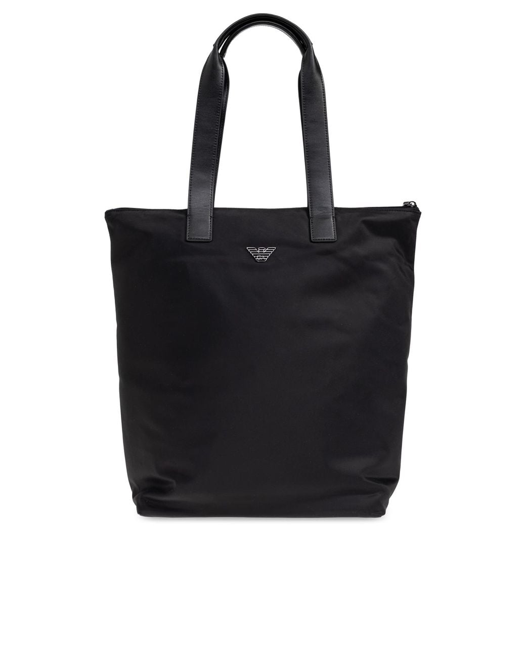 Emporio Armani Black Shopper Bag From The "Sustainability" Collection for men