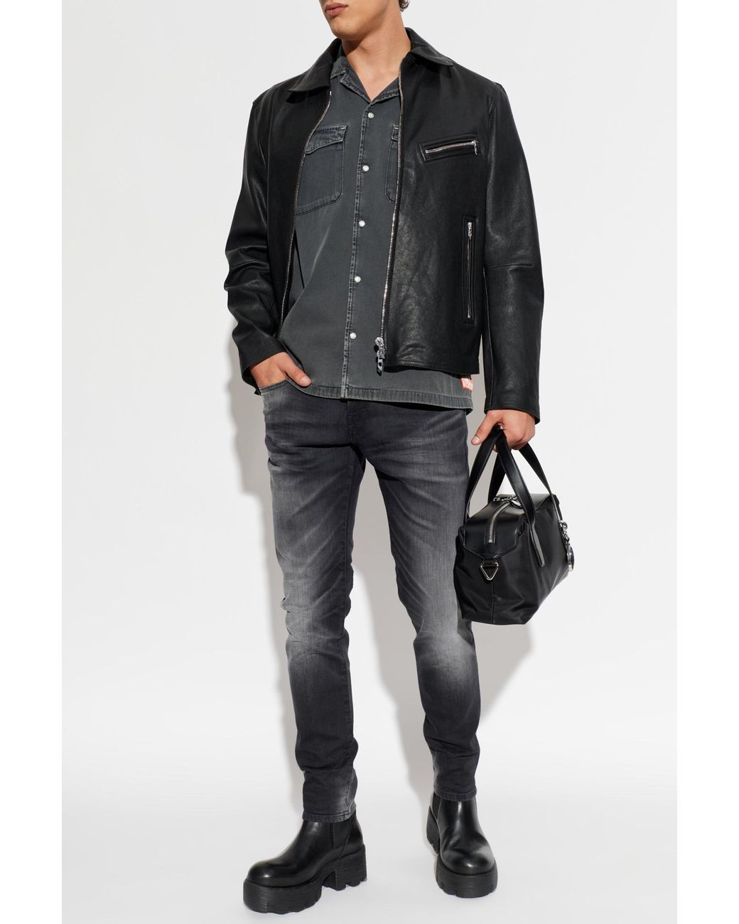 DIESEL Black Jeans "2019 D-Strukt" for men