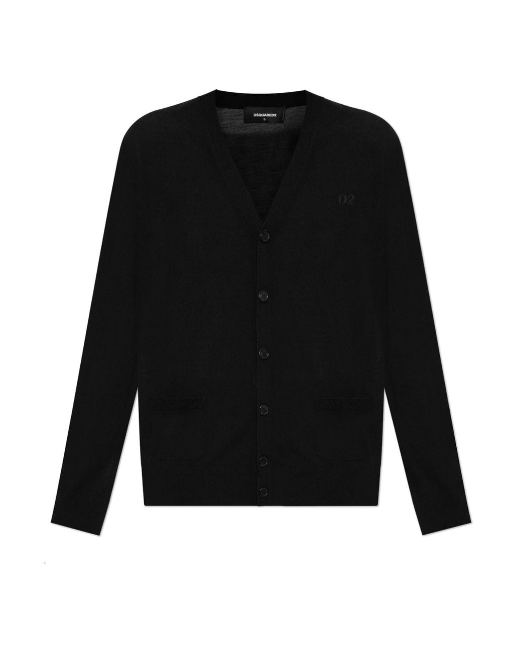 DSquared² Black Wool Cardigan