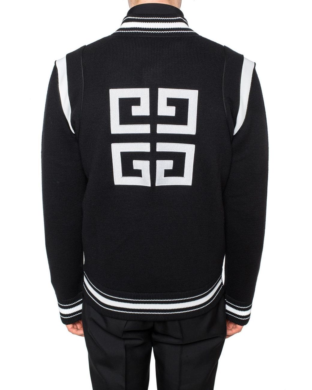 Givenchy Wool 4g Embroidered Bomber Jacket in Black for Men | Lyst