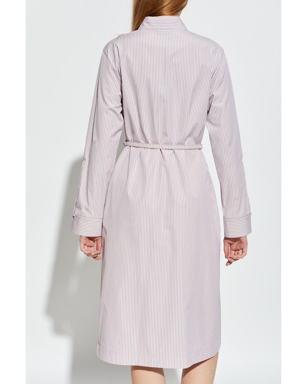 Fendi Pink Dress With A Striped Pattern