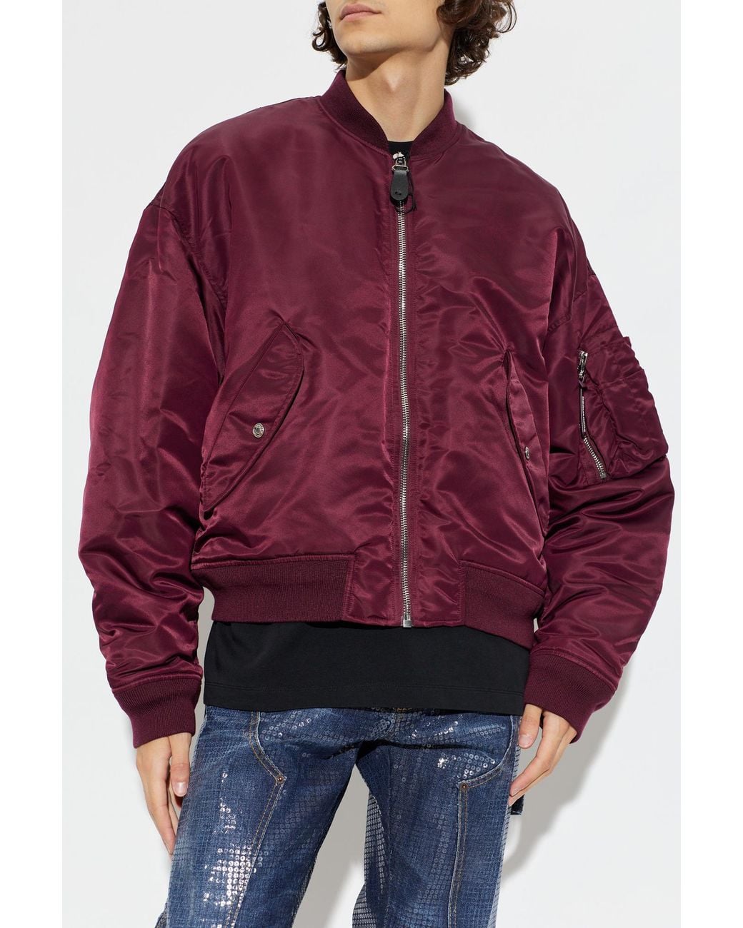 DSquared² Red Insulated 'Bomber' Jacket for men
