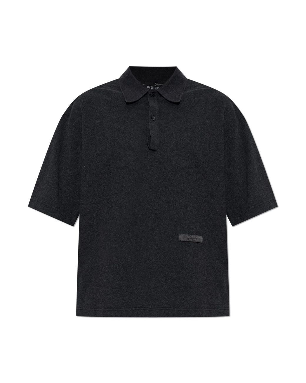 Jacquemus Black Cotton Polo 'Ruban'