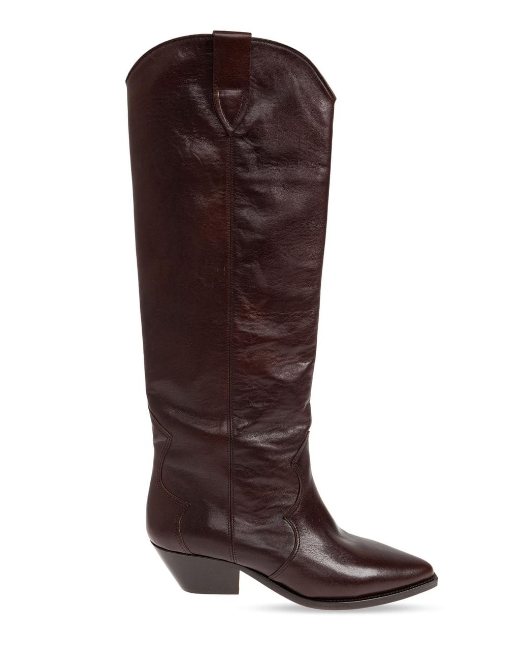 Isabel Marant Brown Denvee' Leather Heeled Boots