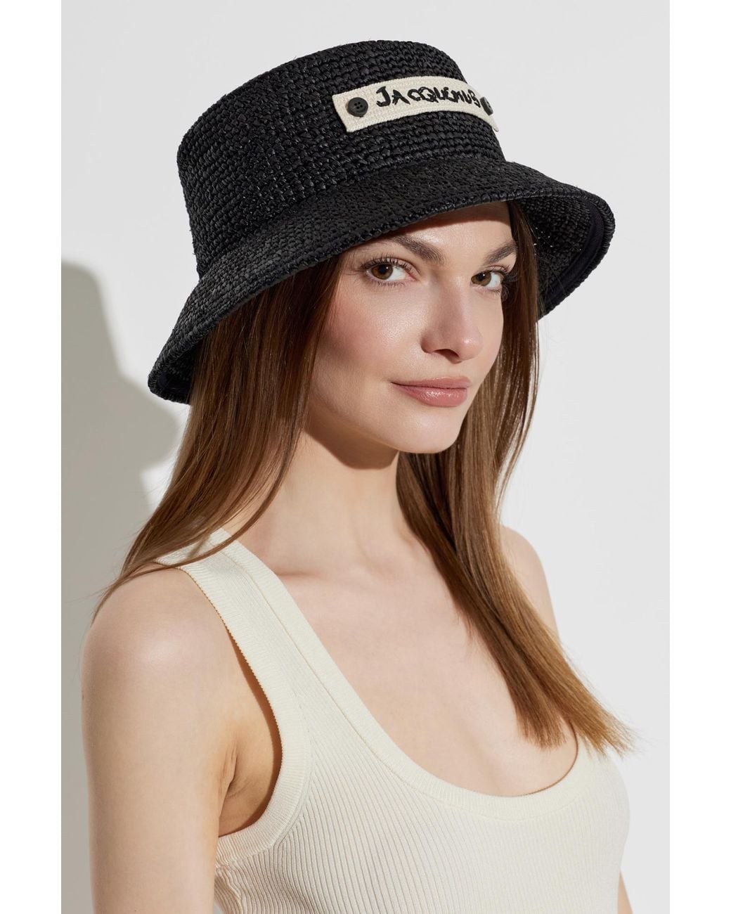 Jacquemus Black Straw Hat