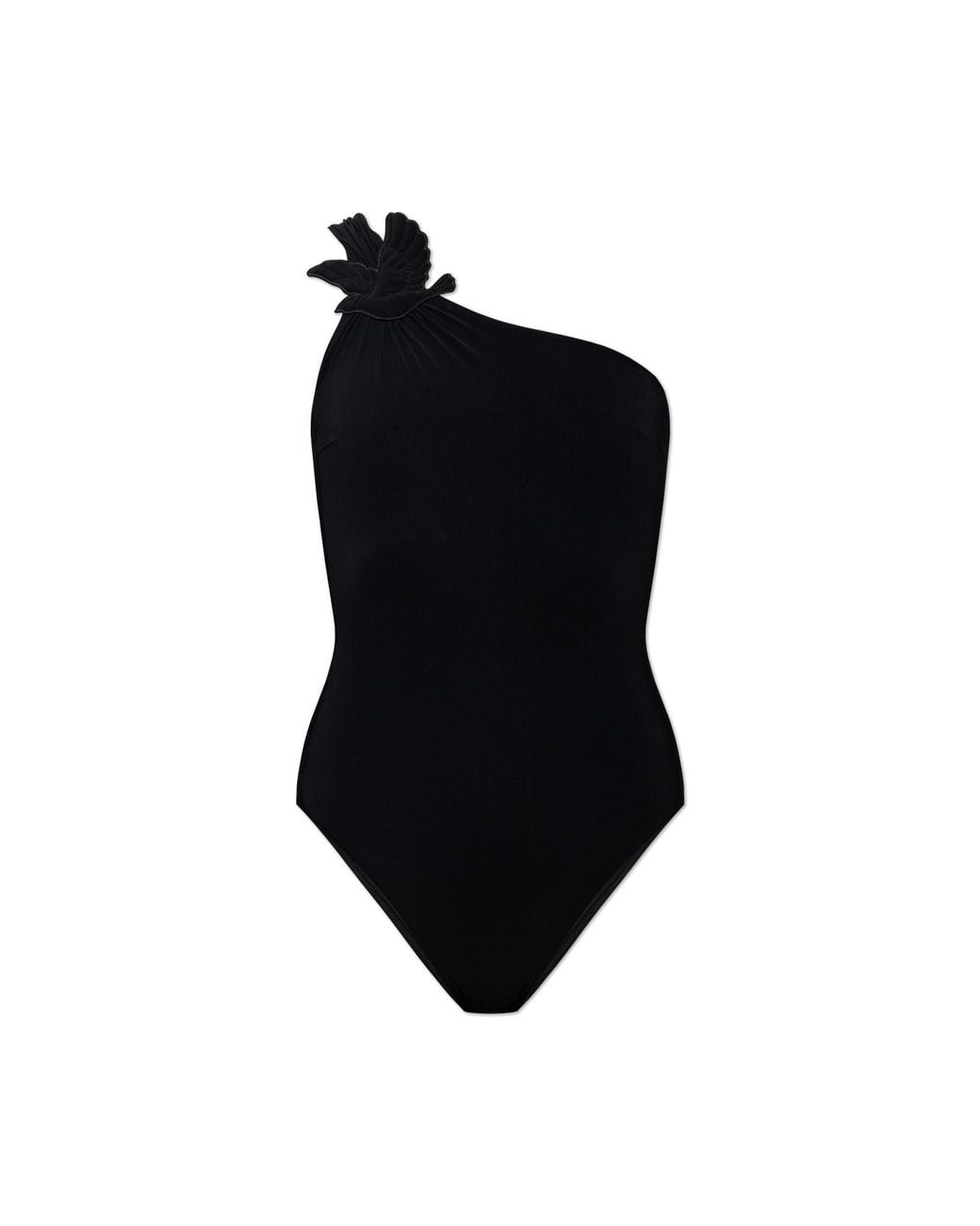 Zimmermann Black One-Shoulder One-Piece Swimsuit