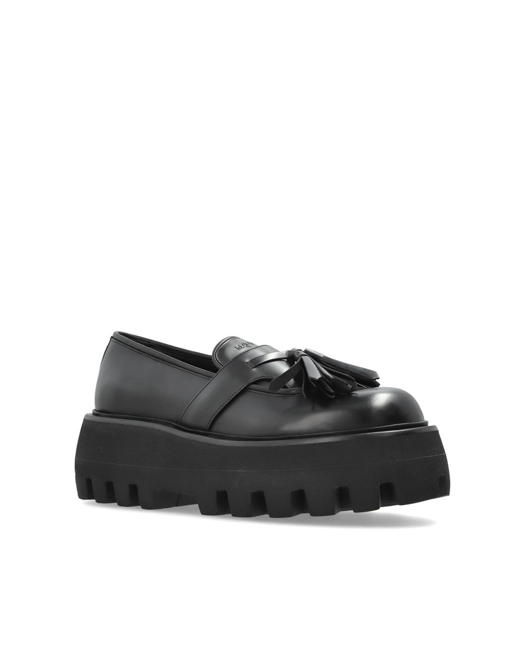 McQueen Black Loafers On A Platform