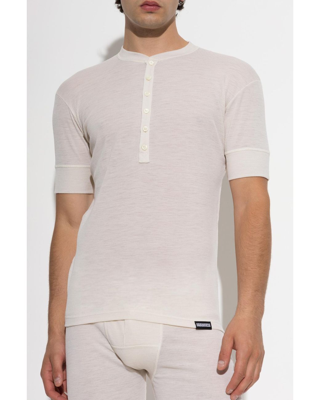 DSquared² White Woolen Underwear T-Shirt for men