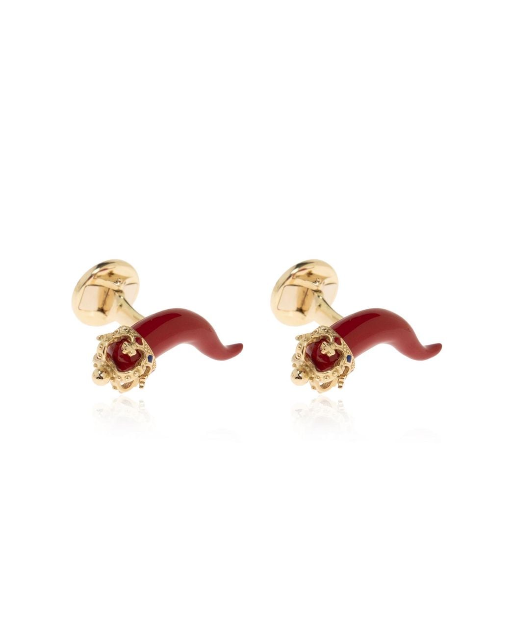 Dolce & Gabbana Red "Good Luck" Cufflinks for men