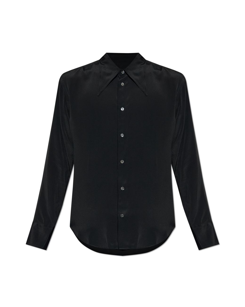 AMI Black Asymmetrical Cut Shirt for men