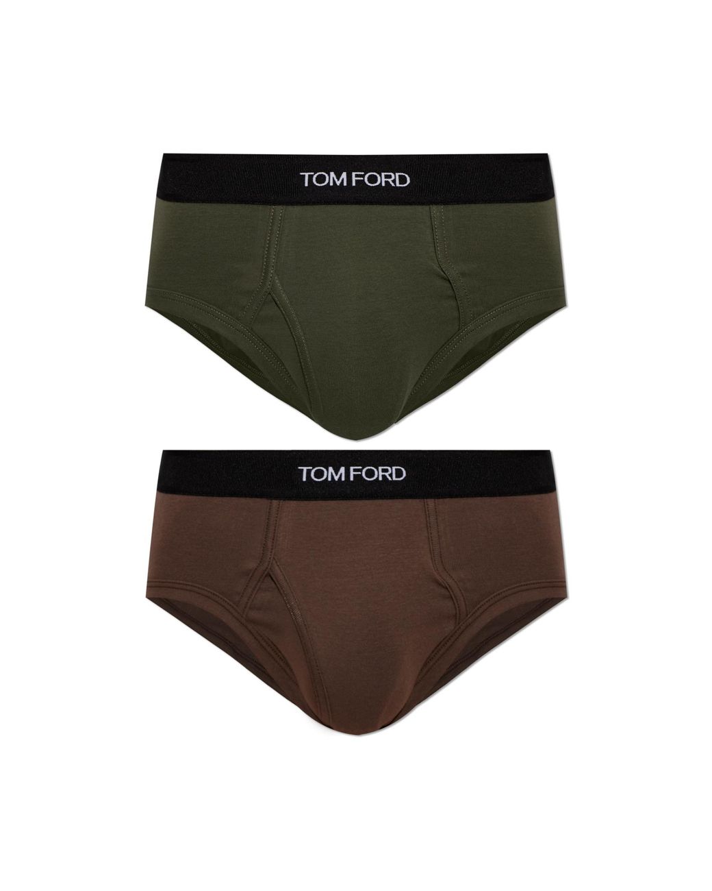 Tom Ford Black Two-Pack Of Cotton Briefs With Logo for men