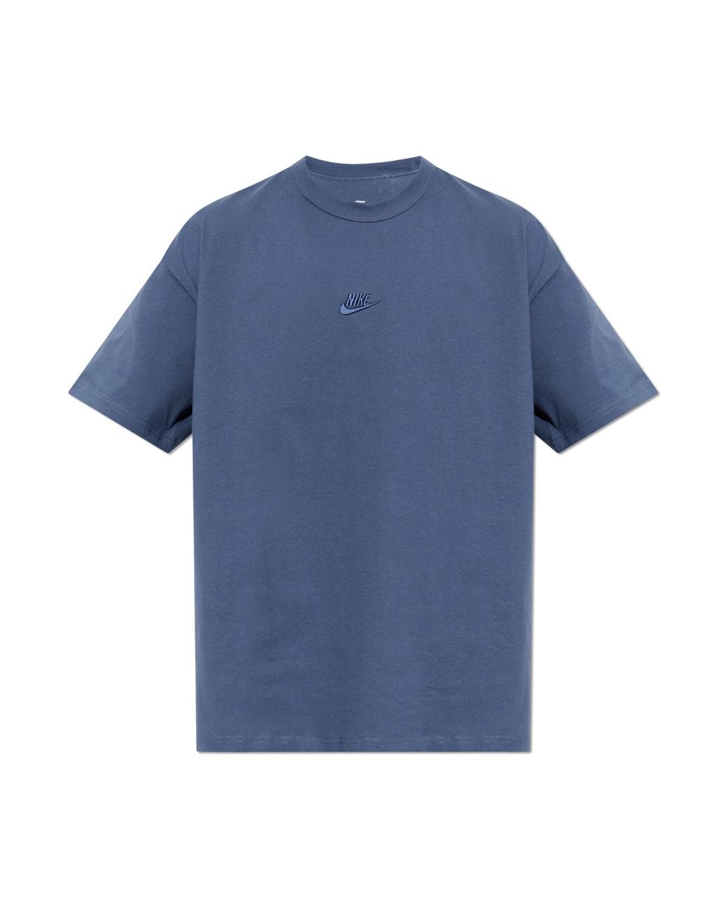 Nike Blue Embroidered Logo T-Shirt for men