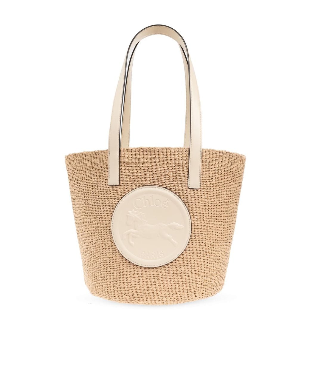 Chloé Natural Horse Medal Large Shopper Bag