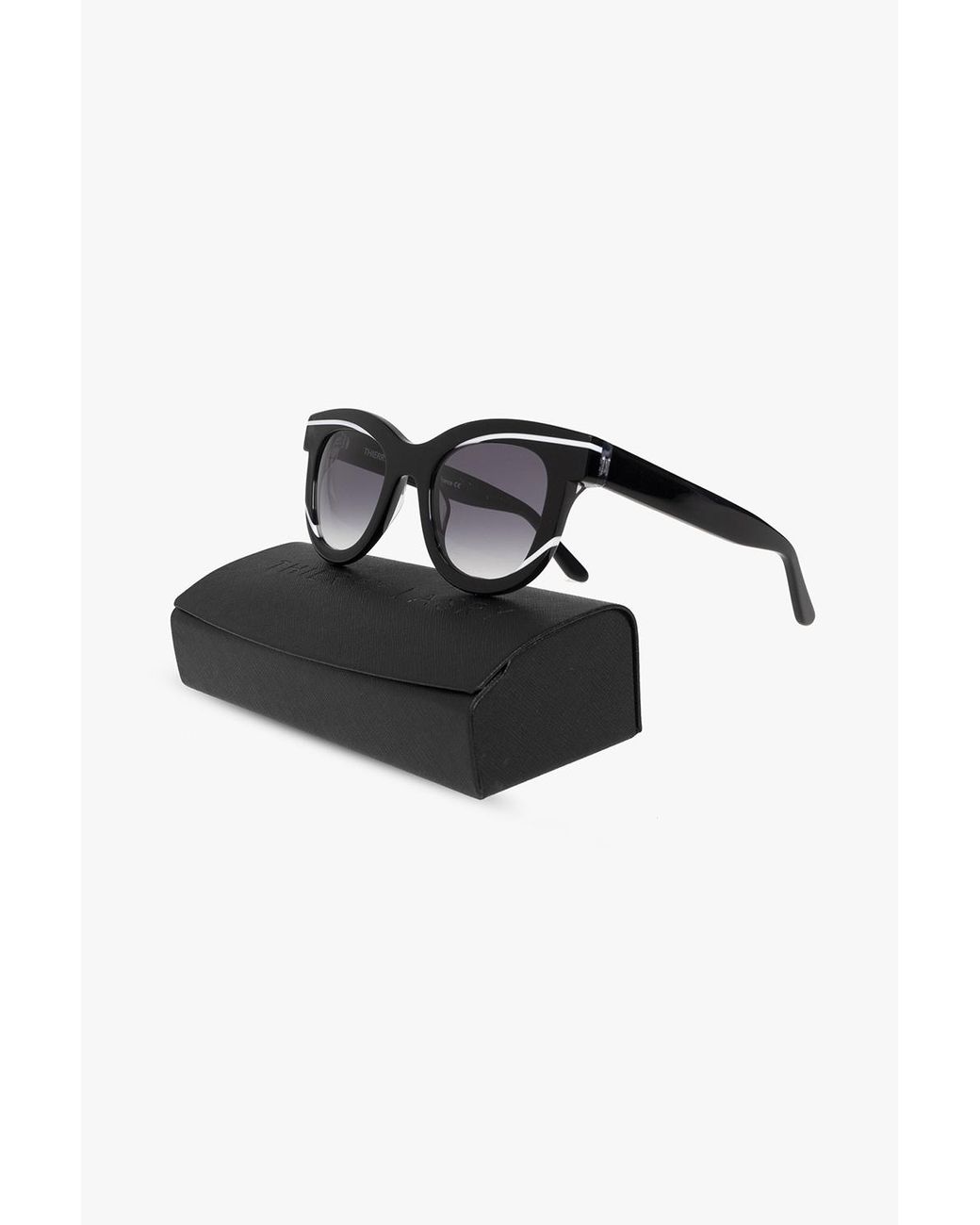 Thierry Lasry Gifty Sunglasses 700 Black Frame Black Gradient Lenses 
