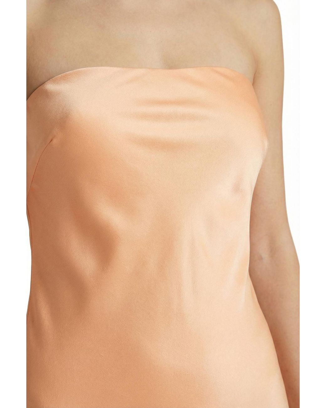 Forte_forte Orange Satin Off-The-Shoulder Dress