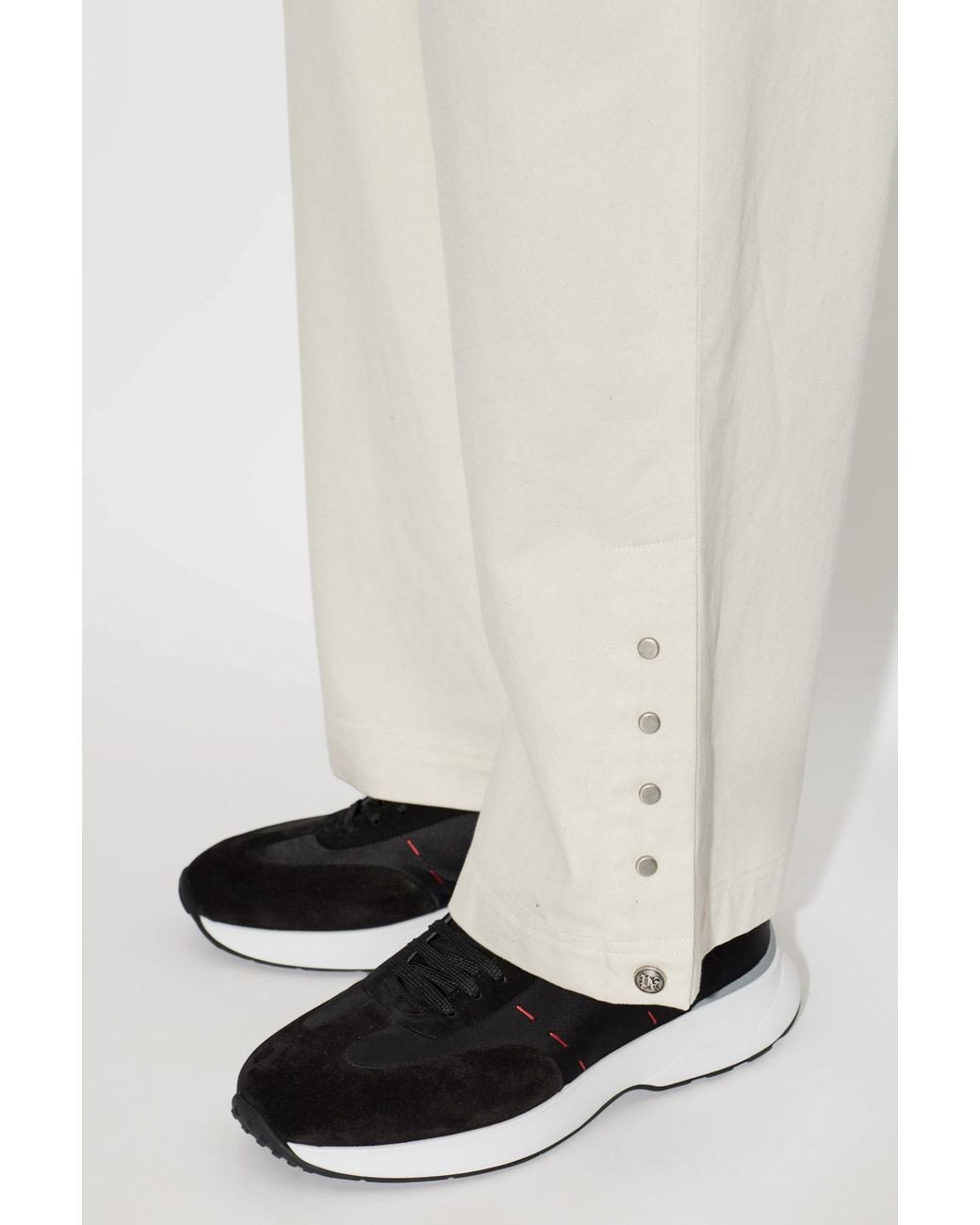 Kiton Black Sports Shoes With Logo for men