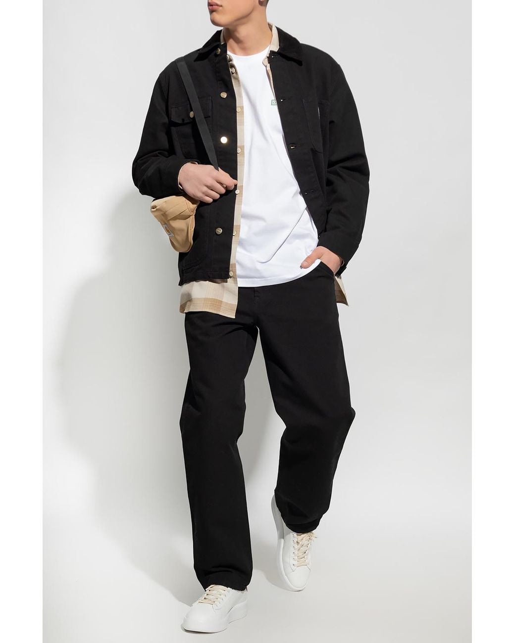 Carhartt Black Logo Denim Jacket for men