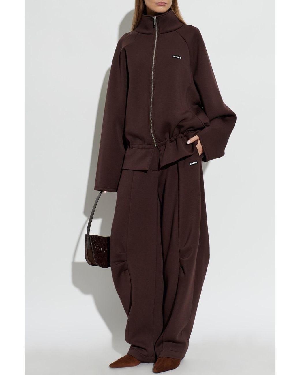 ROTATE BIRGER CHRISTENSEN Purple Pleated Trousers