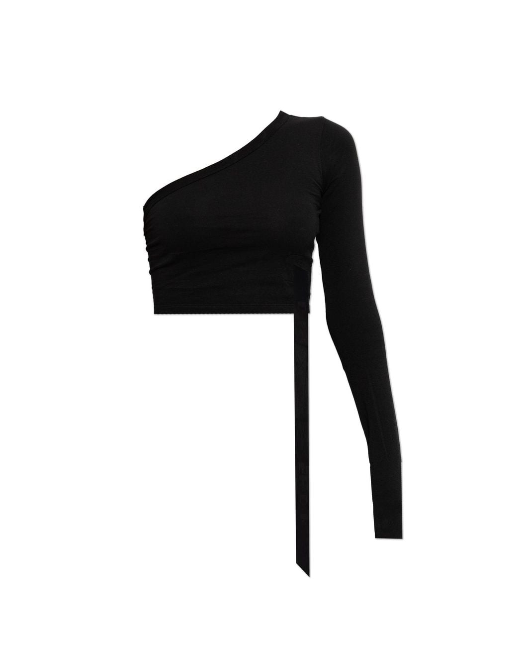 Rick Owens Black One-Shoulder Top