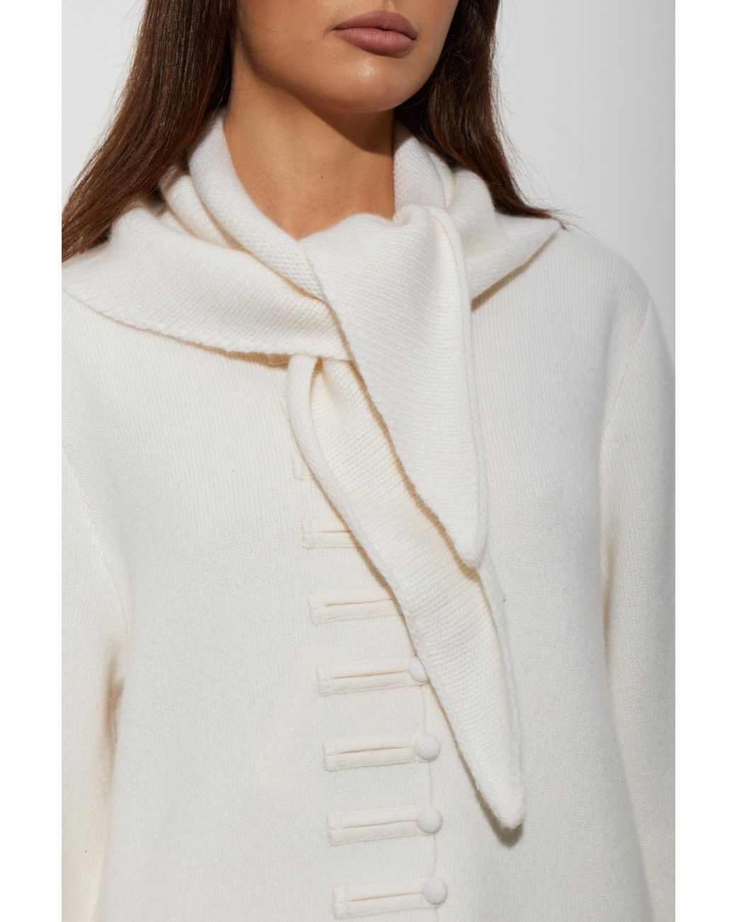 Lisa Yang White 'Mairi' Cashmere Scarf