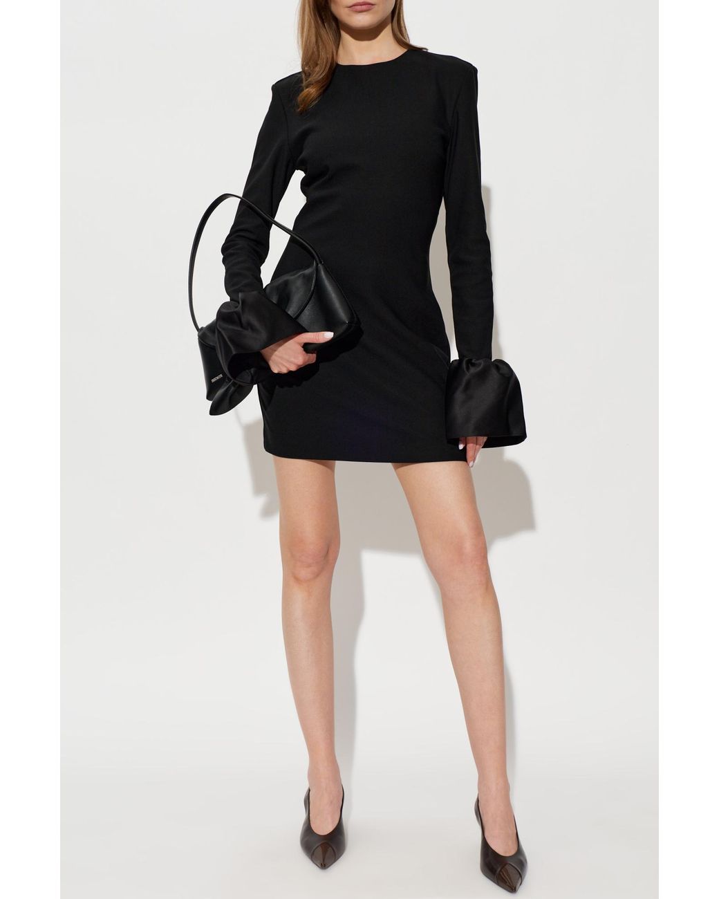 ROTATE BIRGER CHRISTENSEN Black Long Sleeve Dress
