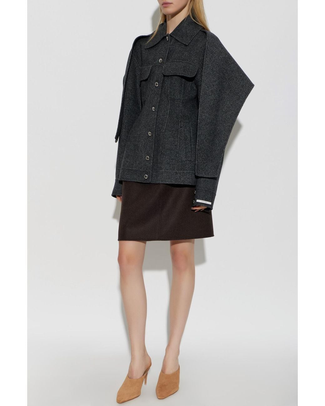 Sportmax Black Wool Jacket 'Calcio'