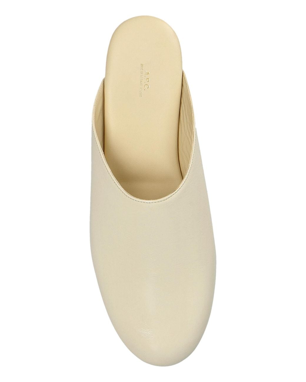A.P.C. Natural Leather Slides
