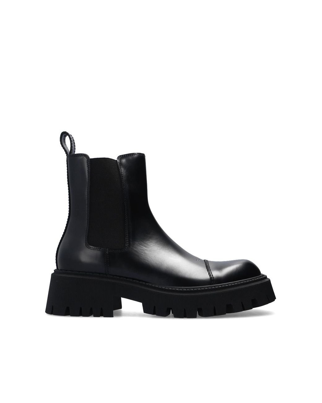 Balenciaga Leather 'tractor' Platform Chelsea Boots Black for Men - Lyst