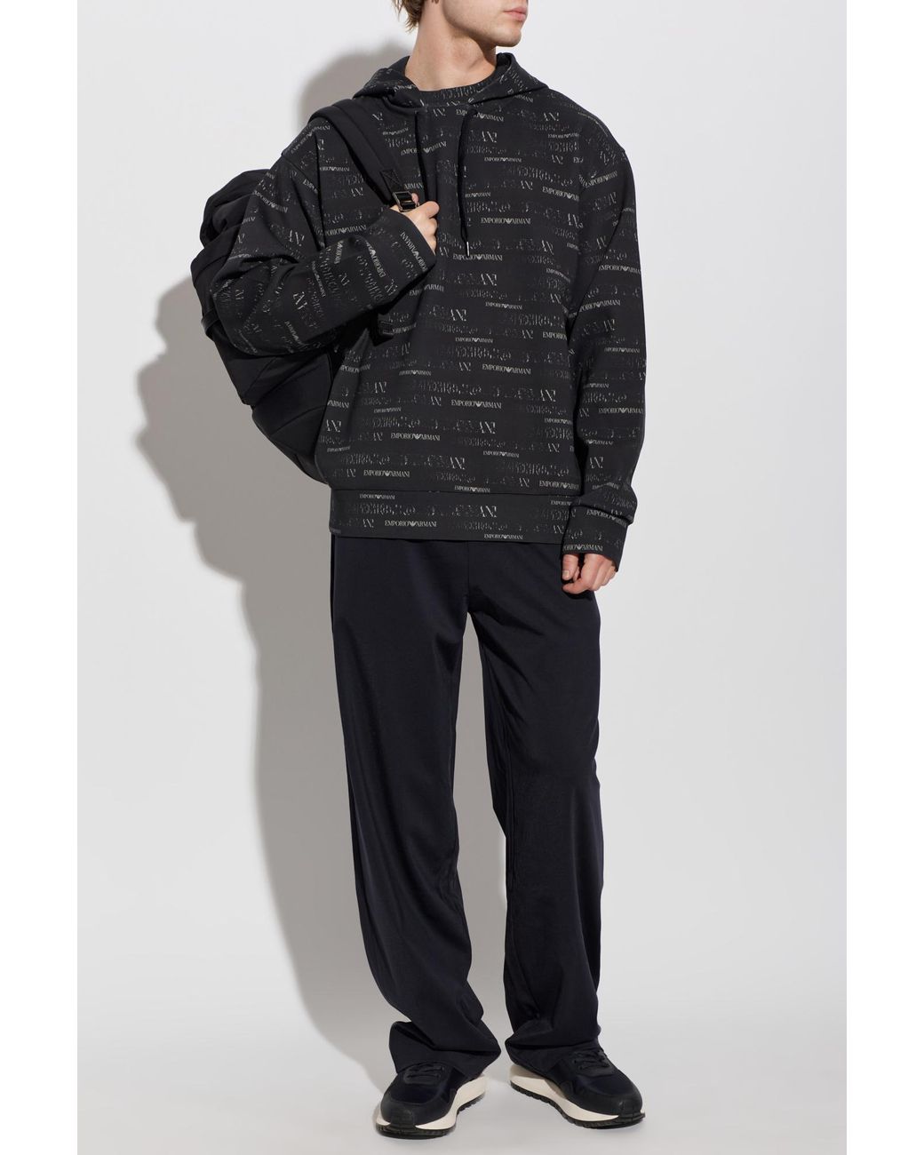 Emporio Armani Blue Monogram Sweatshirt for men