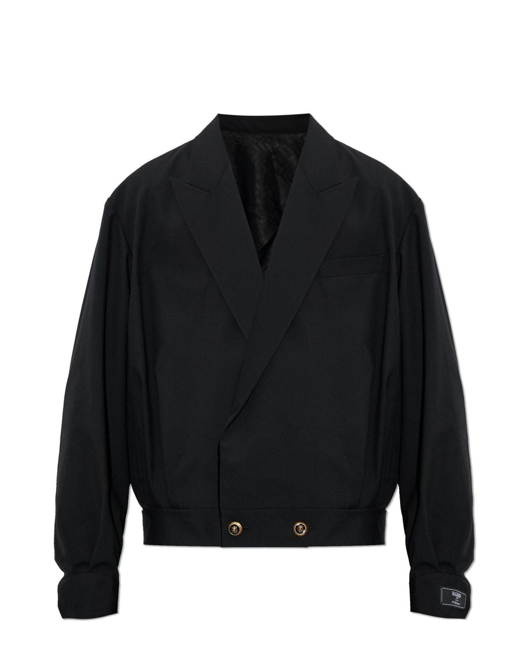 Balmain Black Wool Jacket for men
