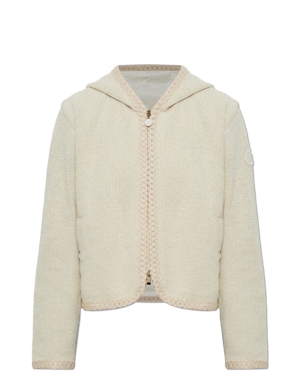 Moncler Natural Hooded Cardigan