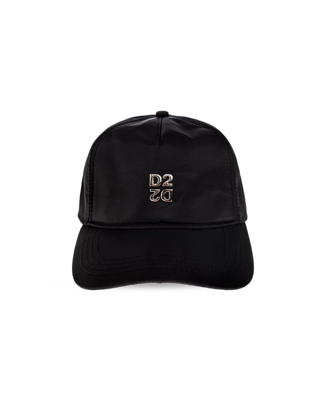 DSquared² Black Baseball Cap With Metallic 'D2' Logo for men