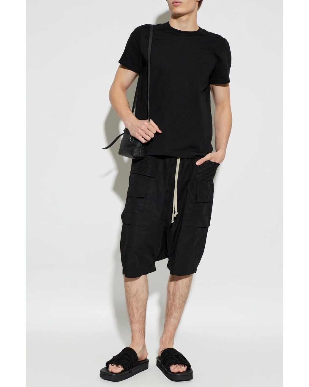 Rick Owens Black Platform Slides for men