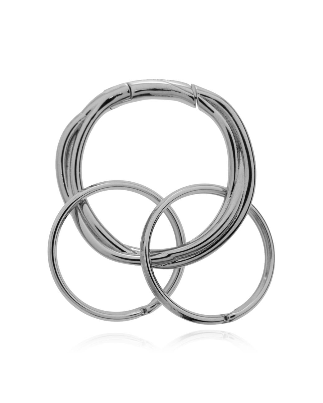Jil Sander Metallic Brass Keychain for men