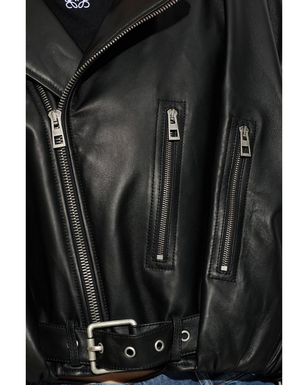 Loewe Blue Leather Insulated Jacket