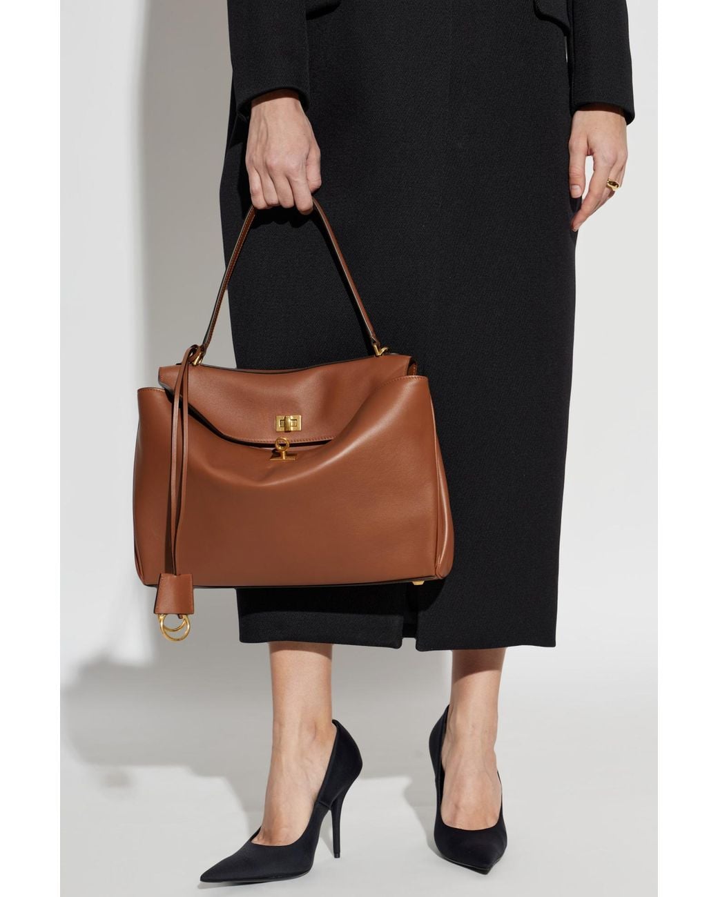 Balenciaga Brown 'Rodeo Medium' Handbag