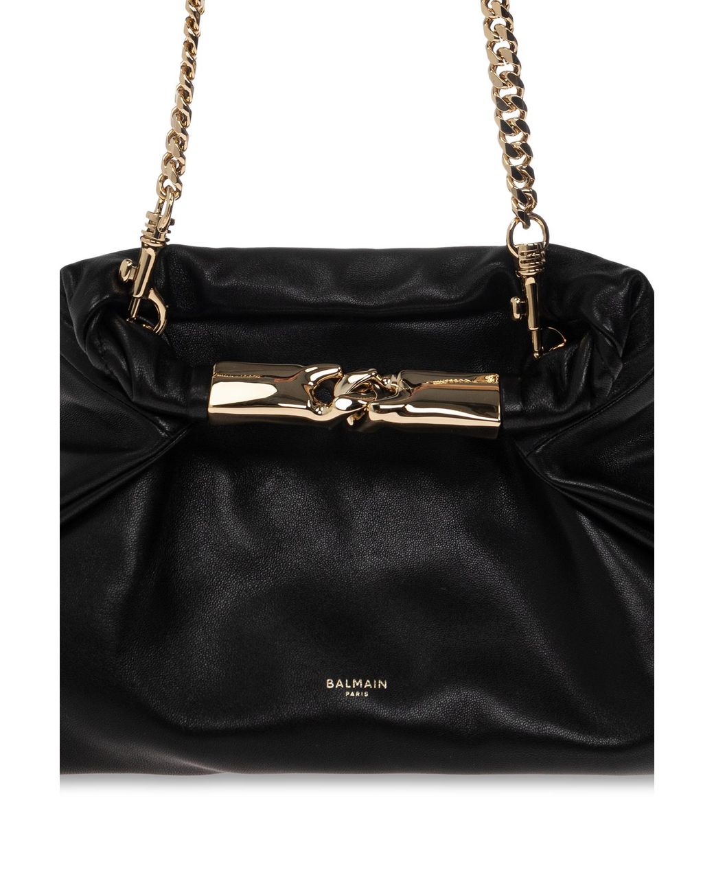Balmain Black Leather Bag 'Dinner