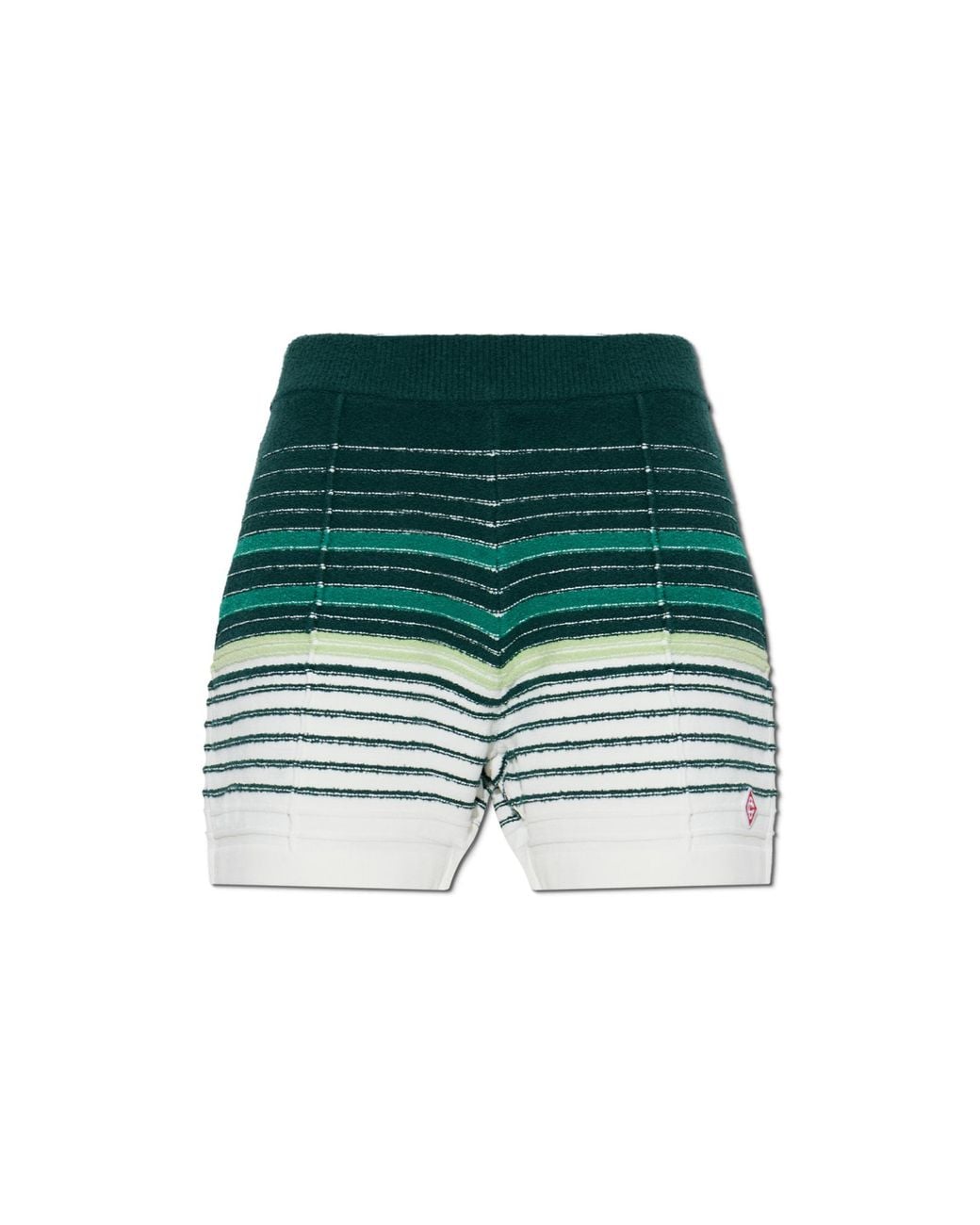 Casablanca Green Cotton 'Frotte' Shorts