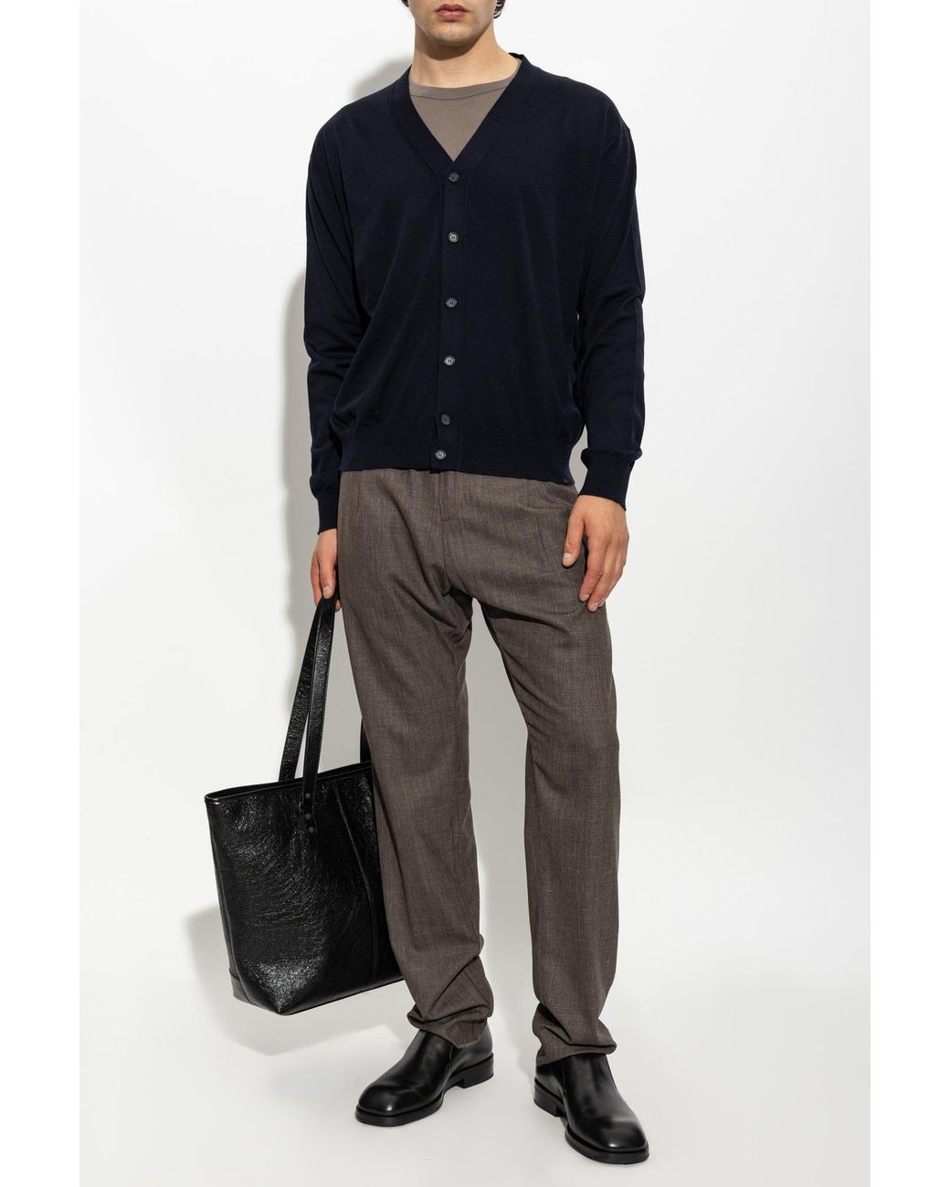Paul & Shark Gray Creased Trousers for men