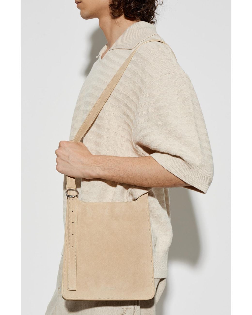 Jacquemus Natural Shoulder Bag 'Tablier Small' for men